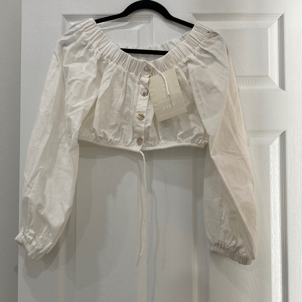 Sabo white crop top